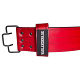 Wahlanders Powerlifting Gürtel, rotes Leder mit schwarzer Naht, IPF zugelassen