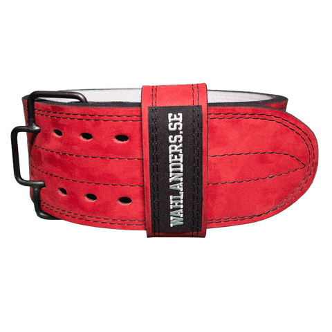 Wahlanders Powerlifting Gürtel, rotes Wildleder mit schwarzer Naht, IPF zugelassen